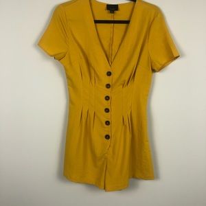 Gold Romper by Lumiere